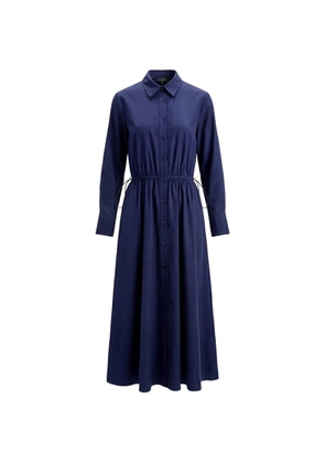 Toccin Anika long-sleeve midi cotton shirt dress - Blue