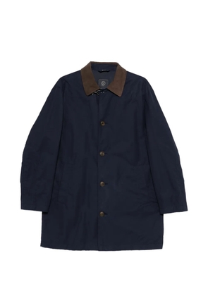 Fay button collar coat - Blue