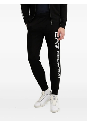 Ea7 Emporio Armani logo-print track pants - Black