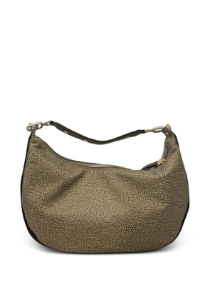 Borbonese medium Frame dotted hobo shoulder bag - Green