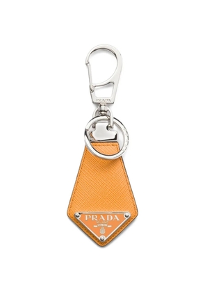Prada Saffiano leather keychain - Orange