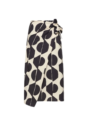 ELENA MIRO` patterned midi skirt - Neutrals