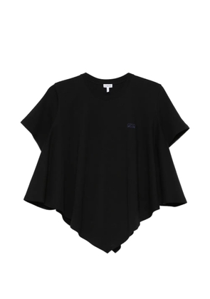 LOEWE asymmetric-hem logo-detail T-shirt - Black