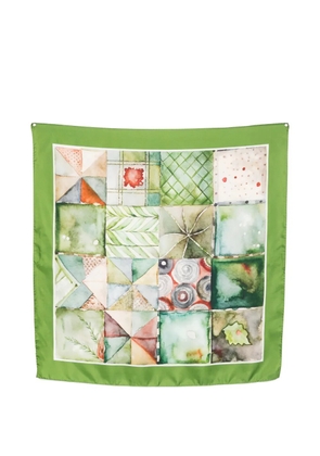 D'aniello patterned scarf - Green