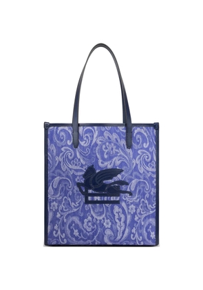 ETRO medium Love Trotter jacquard appliqué tote bag - Purple