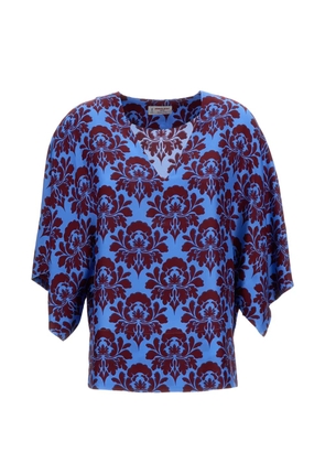 Alberto Biani floral round neck shirt - Blue