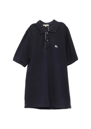 Burberry Pre-Owned logo-embroidered cotton polo shirt - Blue