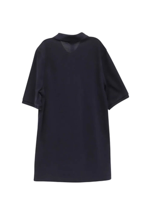 Burberry Pre-Owned logo-embroidered cotton polo shirt - Blue