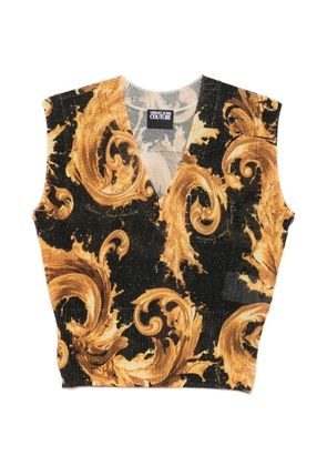 Versace Jeans Couture V-neck baroque-print vest - Gold