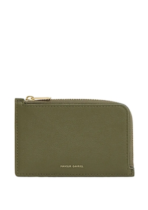 Mansur Gavriel logo-plaque leather wallet - Green