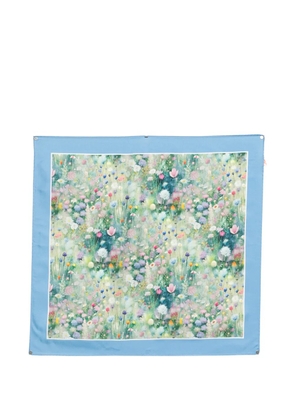 D'aniello floral-print scarf - Blue