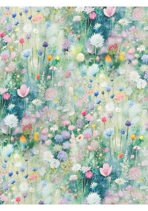 D'aniello floral-print scarf - Blue