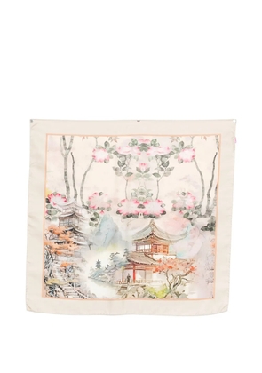 D'aniello graphic-print scarf - Neutrals