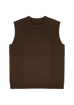 ENTIRE STUDIOS Block ribbed vest - Brown