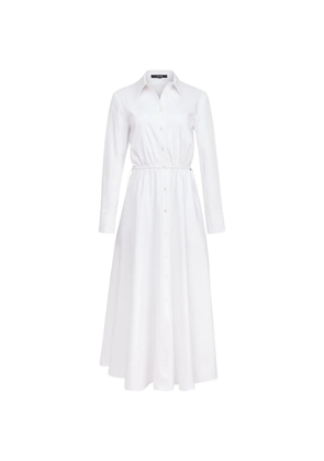 Toccin Anika long-sleeve midi cotton shirt dress - White