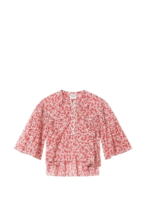MARANT ÉTOILE Veelia floral-print top - Red