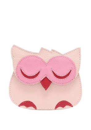 Sarah Chofakian owl leather card holder - Pink