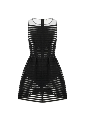 Elisabetta Franchi tulle ribbon mini dress - Black