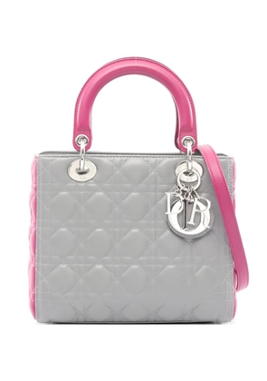 Christian Dior Pre-Owned 2010s Lady Dior two-way Canage leather tote bag - Grey
