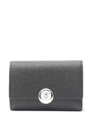 Loewe Pre-Owned 2020s small Anagram Pebble trifold leather wallet - Black