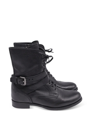 Prada Pre-Owned buckle-detail combat boots - Black