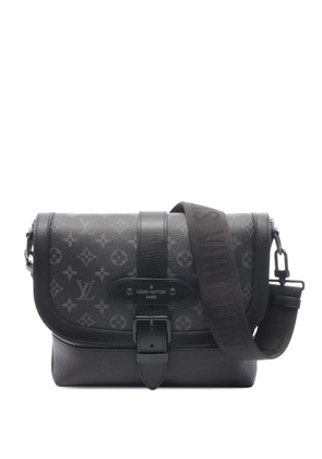 Louis Vuitton Pre-Owned 2021-2026 Monogram Eclipse Saumur Messenger Bag crossbody bag - Black