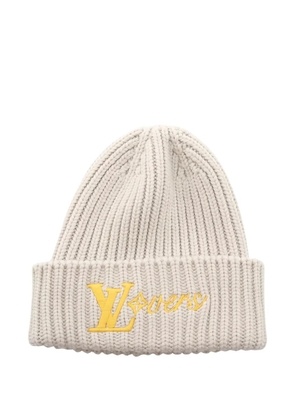 Louis Vuitton Pre-Owned 2010s LV-embroidery beanie hat - Neutrals