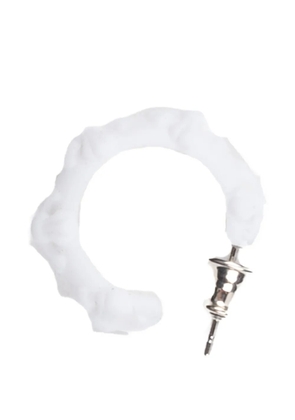 Chrome Hearts cross hoop earrings - White