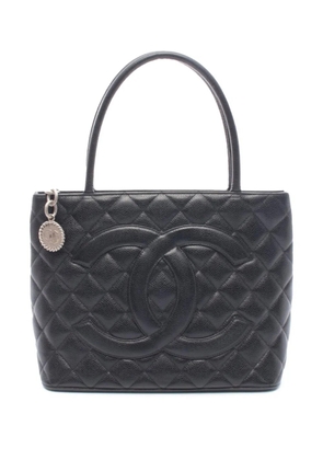 CHANEL Pre-Owned 2000-2002 Caviar Medallion tote bag - Black