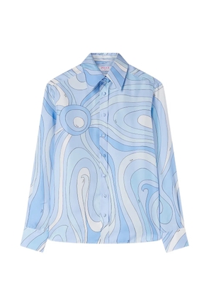 PUCCI Marmo-print silk shirt - Blue