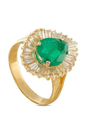 LB Exclusive diamond and emerald ring - Gold