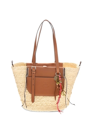 CUBA LAB Tropicana raffia shoulder bag - Neutrals