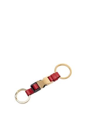 Prada Pre-Owned 2010-2026 City Calf Leather Tuc Ring key holder - Red