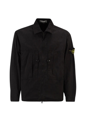 Stone Island chest-pockets zip-fastening overshirt - Black