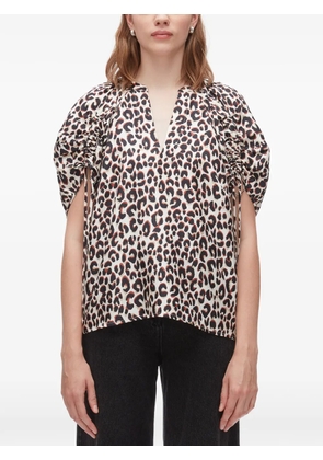 3.1 Phillip Lim animal print V-neck top - Neutrals