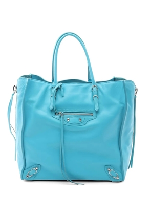 Balenciaga Pre-Owned 2000s Paper A5 leather tote bag - Blue