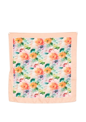 D'aniello floral-print scarf - Orange