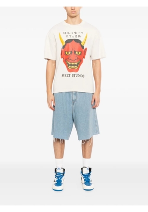 Melt graphic-print T-shirt - Neutrals