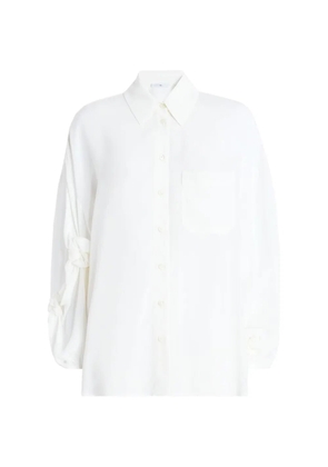 High Nap knotted-sleeve shirt - White