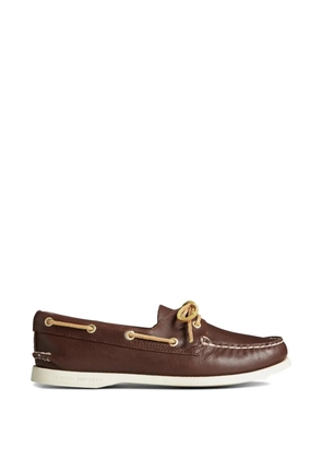 Fortela lace-up leather boat shoes - Brown