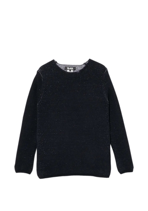 Black Comme Des Garçons round-neck long-sleeve jumper - Blue