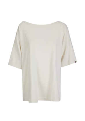 extreme cashmere short-sleeve collum T-shirt - Neutrals
