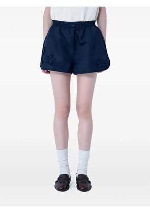Cecilie Bahnsen floral-embroidery shorts - Blue
