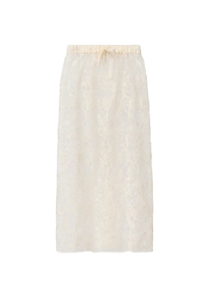 Fabiana Filippi floral lace skirt - Neutrals