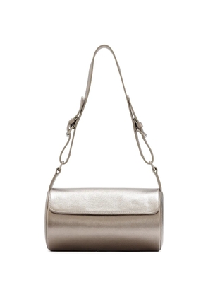 Sarah Chofakian Porto Esmeralda cylindrical leather satchel - Silver