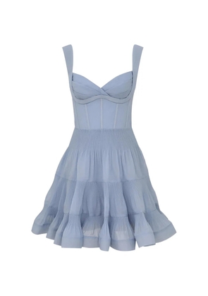 ZIMMERMANN pleated draped mini dress - Blue