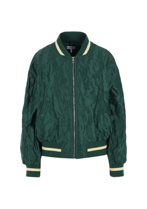 LOEWE zip ribbed bomber jacket - Green