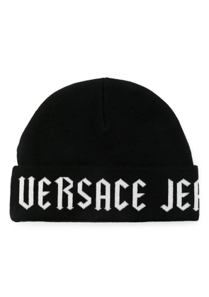 Versace Jeans Couture logo-jacquard beanie - Black
