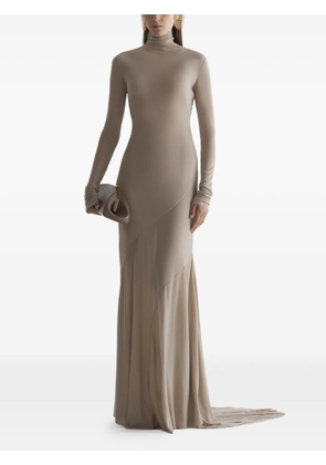 Mugler jersey gown dress - Neutrals