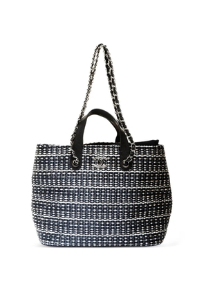 CHANEL Pre-Owned 2013-2014 CC woven tote bag - Black